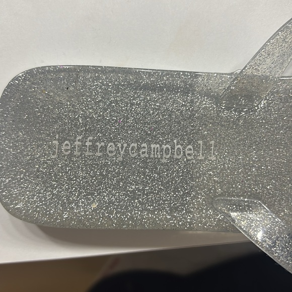 Jeffrey Campbell Silver Glitter Women's Sandals - Picture 2 of 3